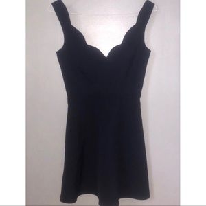 Navy blue dress with fun neckline